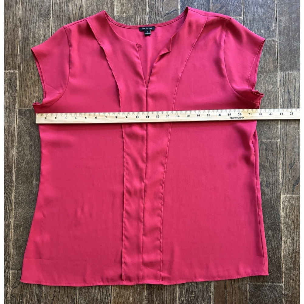 Ann Taylor Top Blouse Sleeveless Women's Size Large Red EUC - Picture 5 of 7